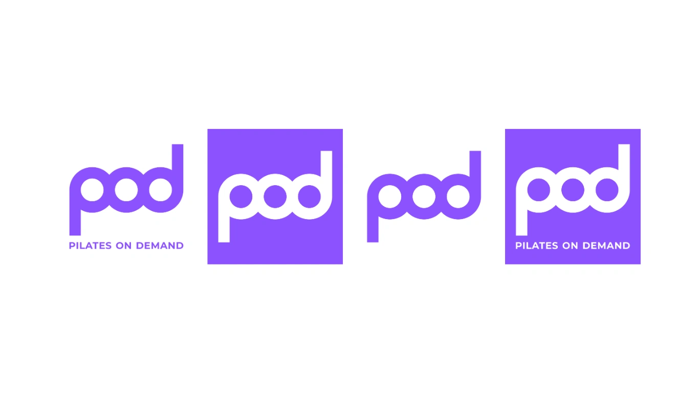 POD Pilates Logo — 4x4 one row