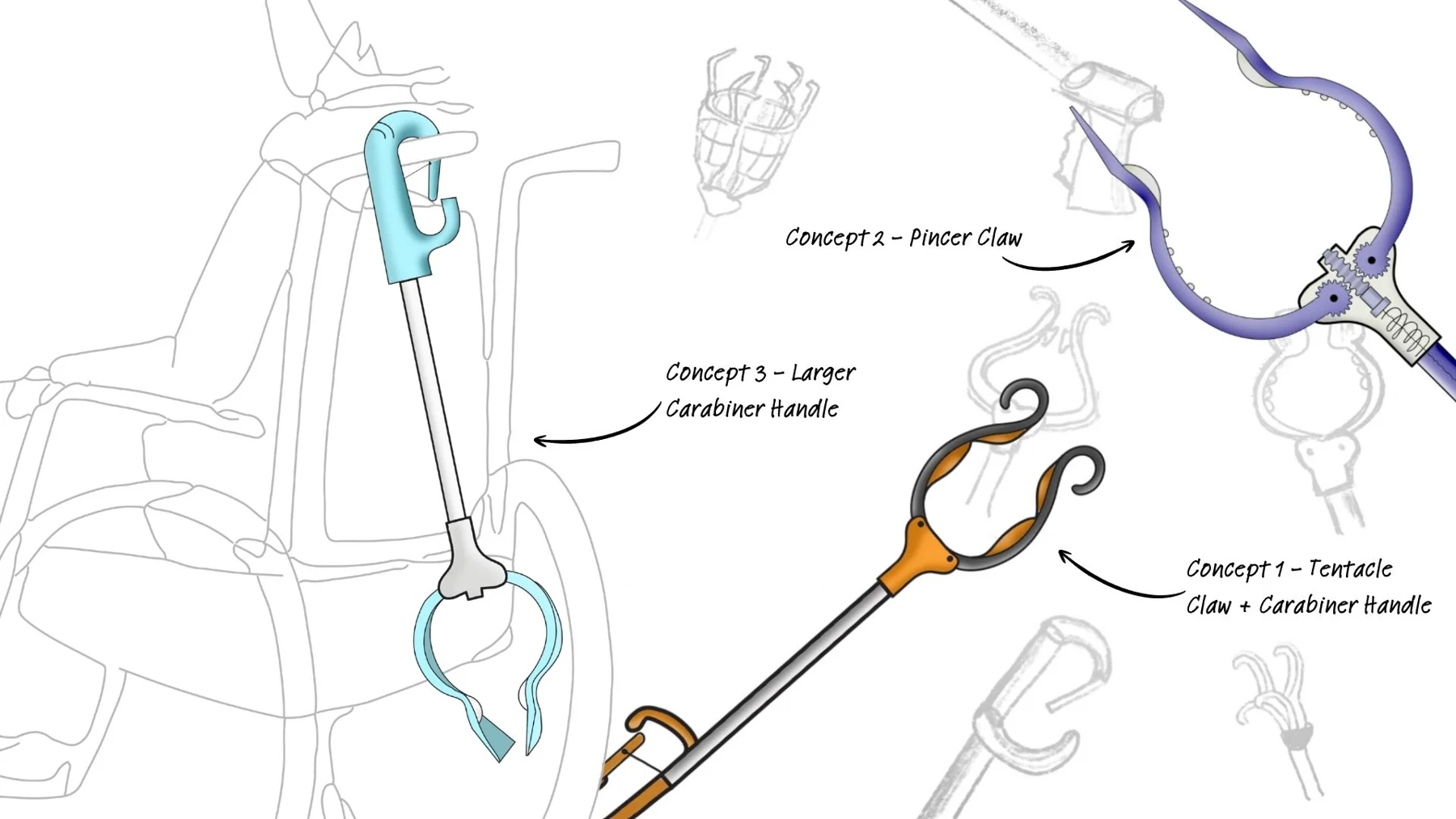 Carabiner Reacher — Sketches