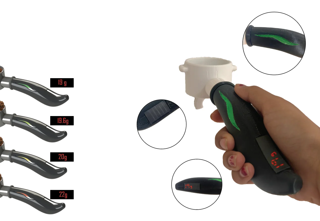 Smart Portafilter — Prototype 2 LED Gradient