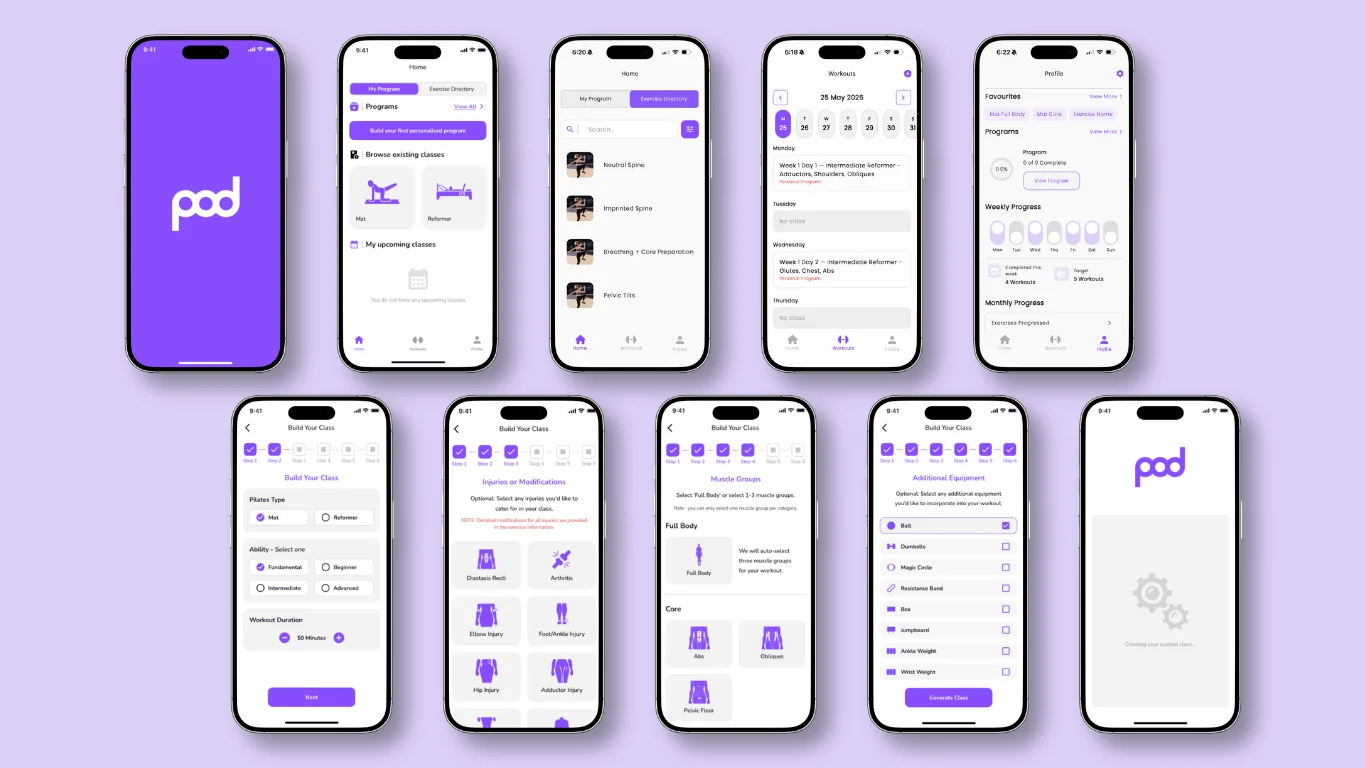 POD Pilates App — Final Design